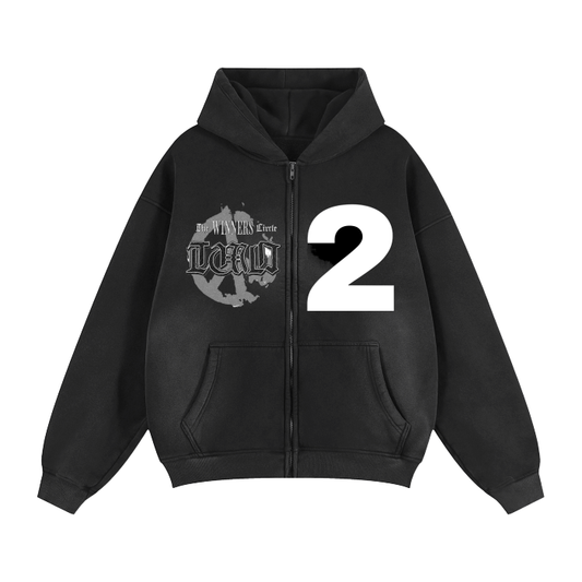 TWO ZIP BOX HOODIE