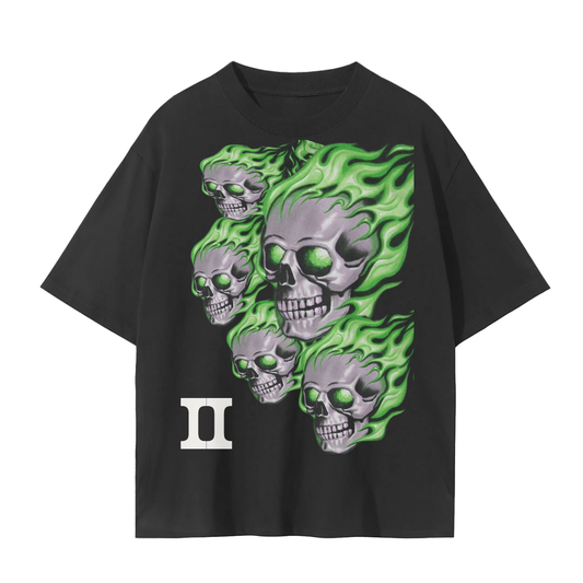 2 GRAPHIC TEE-GHOST RIDER BLK/GRN
